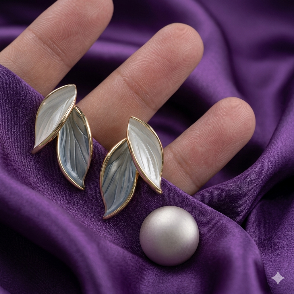 Elegant Leaf Motif Earrings