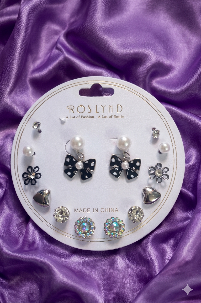 Butterfly & Bow Drop Earrings