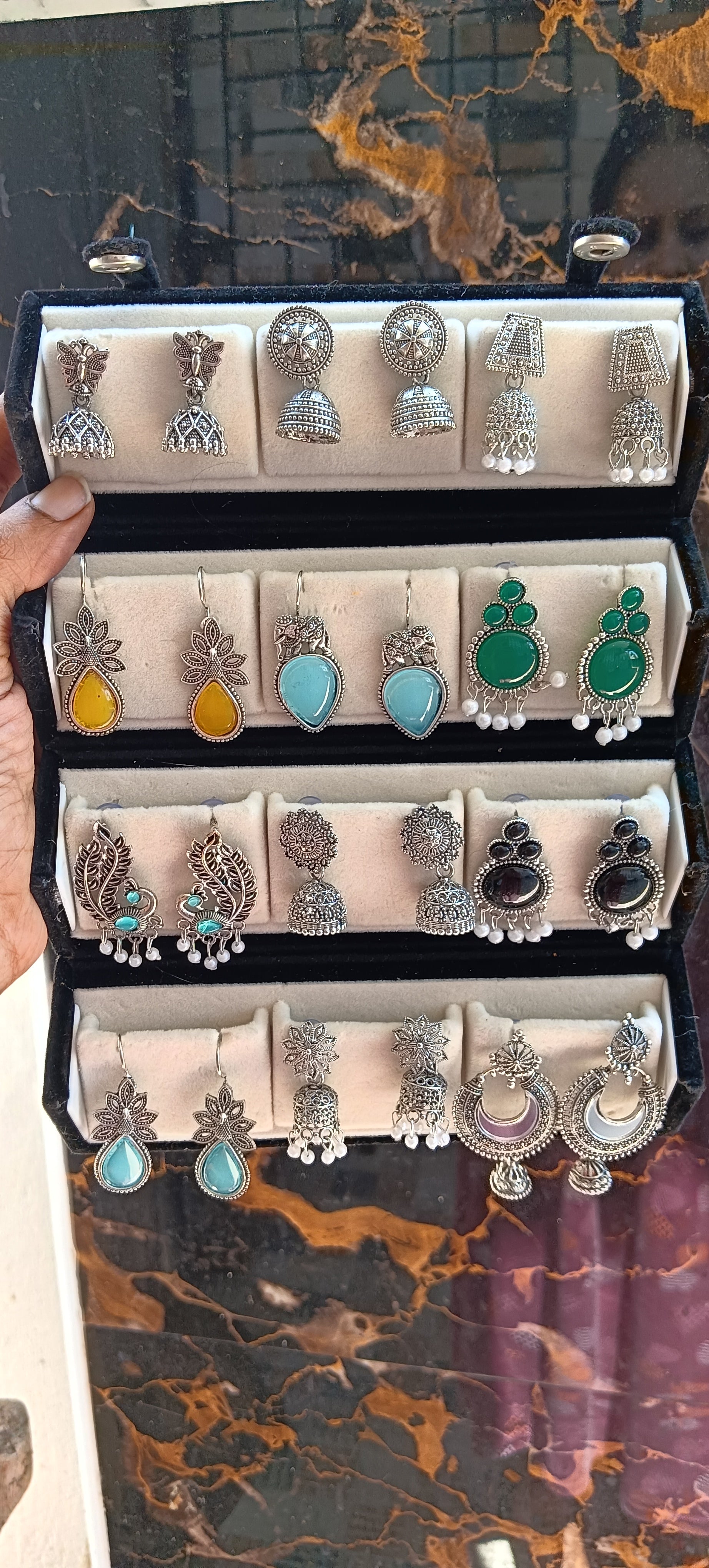 Royal Statement Oxidised Earrings Collection